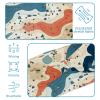 1 Pack Colorful Art Map Patterns-42 Elastic Soft Fabric Non-Slip Women's Fashion Headbands - Soft, Wide, and Stylish for All Occasions view 4