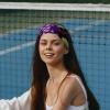 1 Pack Headbands for Women Non Slip Elastic Sports Hair Bands for Women, Soft Cloth Headband for Workout Yoga Fashion Hair Accessories,Grape Art-1880 view 2