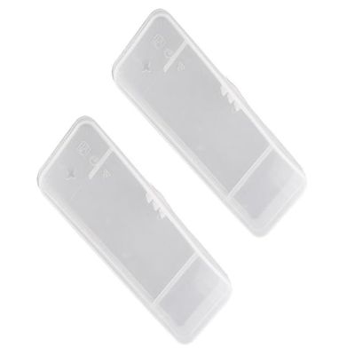 2 Pcs Clear Plastic Shaving Box Portable Travel Manual Shaver Case Razor Protector Hard Case Shaver Storage Box Container for Manual Razor System, Shaving Accessories