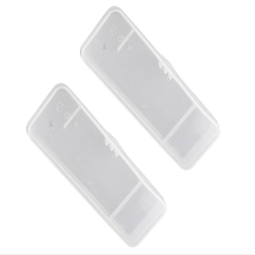 2 Pcs Clear Plastic Shaving Box Portable Travel Manual Shaver Case Razor Protector Hard Case Shaver Storage Box Container for Manual Razor System, Shaving Accessories