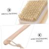 Baluue Natural Wooden Bath Brush Long Handle Double Sided Bristles for Exfoliating Massaging Dry Skin Brushing Skid Body Scrubber for Shower and Bath Use view 3
