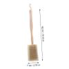 Baluue Natural Wooden Bath Brush Long Handle Double Sided Bristles for Exfoliating Massaging Dry Skin Brushing Skid Body Scrubber for Shower and Bath Use view 4