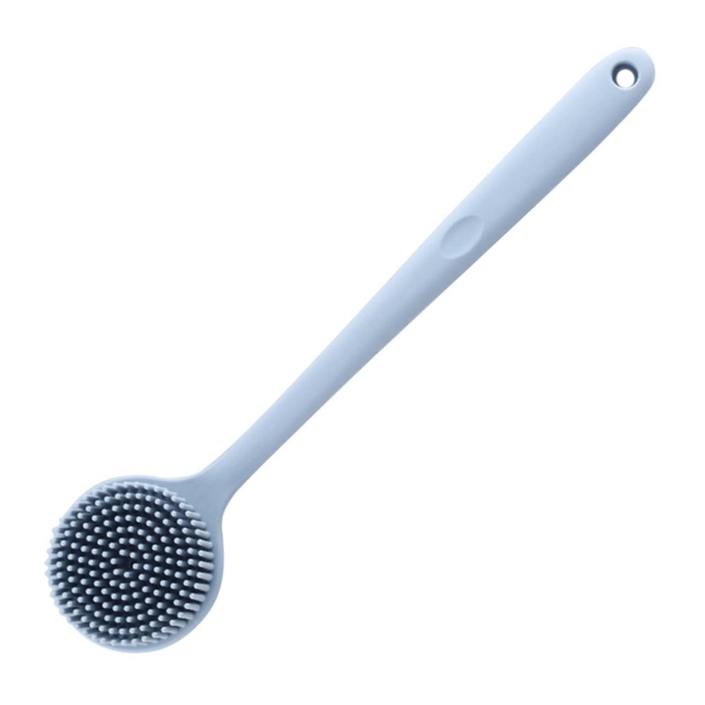 Baluue Silicone Back Scrubber with Long Handle for Bath Dual Sided Body Brush for Exfoliating and Deep Cleaning Soft Texture for Comfortable Skin Massage and Shower Use