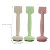 Beaupretty 3Pcs Dual Ended Silicone Face Mask Applicators for Women Soft Mud Mask Spatula Spreader Comfortable Grip Beauty Tool in Matcha Milk Tea Leather Colors view 4