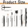 7 in 1 Eyebrow Brush and Comb Scissors Razors Kit Eye Brow Razors for Women Tweezers Eyelash Scissors Eyebrows Grooming Trimming Kit for Women Facial Hair view 2