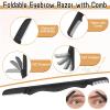7 in 1 Eyebrow Brush and Comb Scissors Razors Kit Eye Brow Razors for Women Tweezers Eyelash Scissors Eyebrows Grooming Trimming Kit for Women Facial Hair view 4