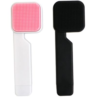 NOLITOY 2Pcs Double Sided Manual Facial Cleansing Brush for Deep Cleansing Gentle Exfoliation Soft Silicone Face Wash Brush with Ergonomic Grip Blackhead Removal Lightweight Travel