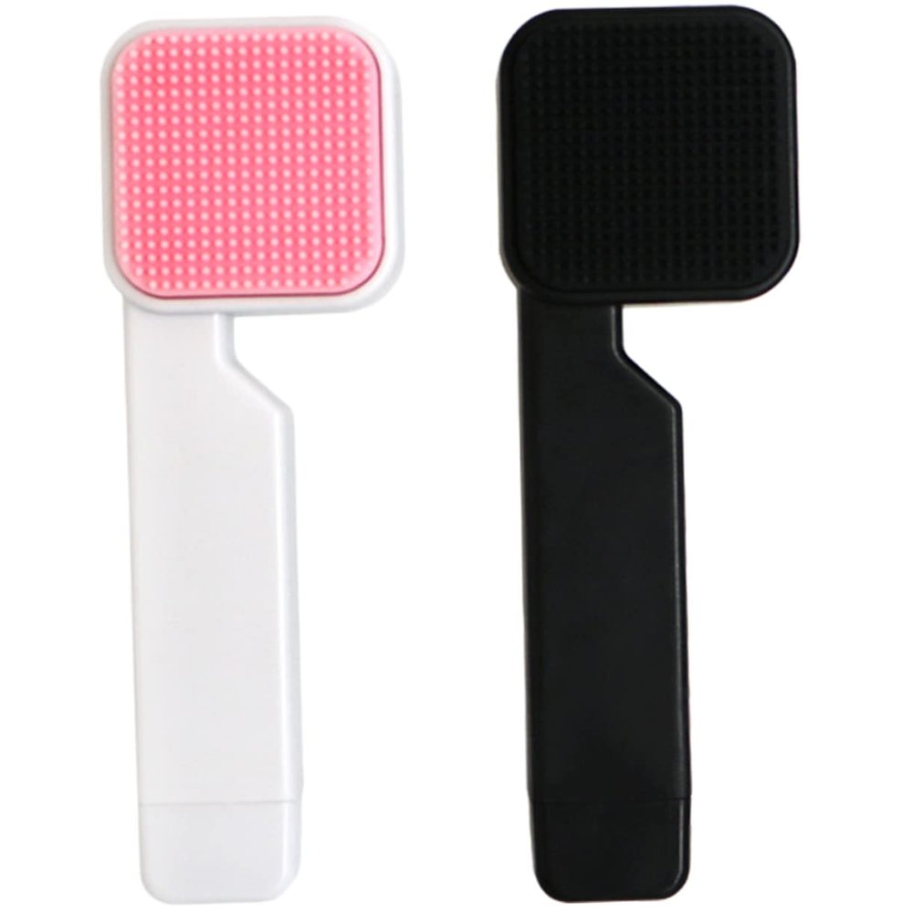 NOLITOY 2Pcs Double Sided Manual Facial Cleansing Brush for Deep Cleansing Gentle Exfoliation Soft Silicone Face Wash Brush with Ergonomic Grip Blackhead Removal Lightweight Travel