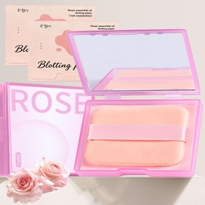400PCS Rose Oil Blotting Papers for Face - Controls Shine, Saves Makeup