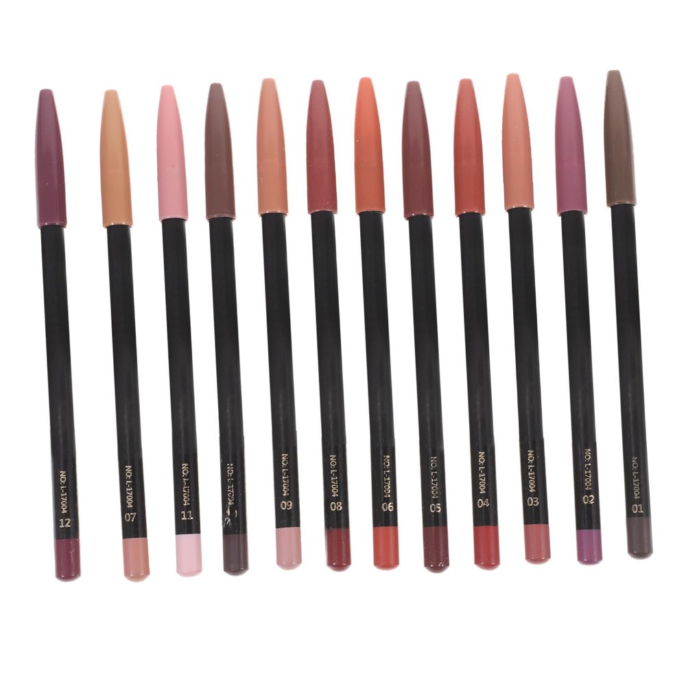 OUNONA 12Pcs Lip Line Pencils Colors Lip Shaping Pencil for Women Longwear Natural Definition Portable Makeup Essential