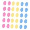 Baluue 30Pcs Round Facial Makeup Removal Sponges Skin Cleansing and Exfoliating Pads with Cellulose Material Hydrating Gentle Face Cleansing for Women and Men Multi Color view 1
