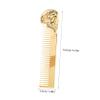 NOLITOY Double Sided Skull Hair Brush and Beard Comb for Men Stylish Grooming Tool with Gold Finish Portable for Hair Styling and Beard Shaping Men view 2