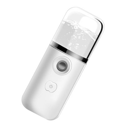 FRCOLOR Portable Nano Facial Mister with Capacity Water Tank USB Rechargeable Hydrating Mist Sprayer for Face Deep Moisturizing and Skin Humidifier Compact Abs Design for Travel and Daily