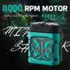 VGR 344 Mini Electric Shaver - USB Rechargeable Dual-Ring Rotary Razor, Portable IPX6 Wet/Dry Waterproof Face Shavers for Men, 8000 RPM Travel Electric Razor with Magnetic Cutter, Green view 4