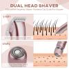 Bikini Trimmer for Women,Electric Dual Head Shaver, IPX7 Waterproof, Compact Travel Design Bikini Shaver for Public Hair, Facial and Body(Pink) view 4