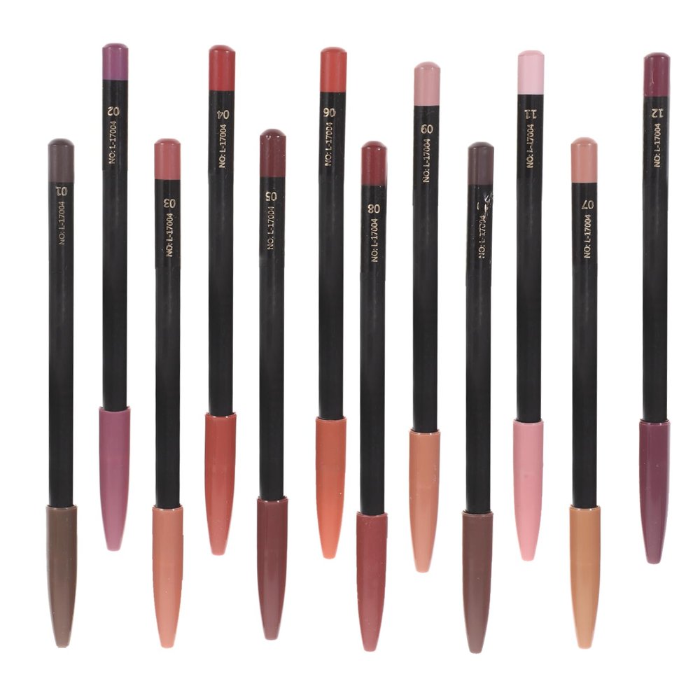 Beaupretty 12Pcs Lip Line Pencils Smooth Makeup Lip Liner for Women Longwear and Sweat Shades