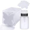 200pcs Nail Cotton Pads, 1 Pull-Off Pump-Style Bottle Suitable for Nail Care Wipes, Nail Cleaning Pads, Mascara Extension Glue Cleaning Wipes Care Product Sets (White) view 1