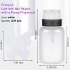 200pcs Nail Cotton Pads, 1 Pull-Off Pump-Style Bottle Suitable for Nail Care Wipes, Nail Cleaning Pads, Mascara Extension Glue Cleaning Wipes Care Product Sets (White) view 2