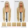 SUPERNOVA Blonde Full Lace Boho Braided Wig 613# Colored Synthetic Hair Box Braids Wig With Baby Hair Special Top Design Transparent Lace Long Highlight Knotless Braided Wigs For Black Women 36 Inch view 3