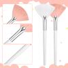 10 PCS Fan Brush Makeup, Fan Brushes for Esthetician Makeup, Multipurpose Facial Brushes for Make up Cosmetic, Eyeshadow, Peel Mud Cream(White, Pink) view 3