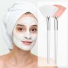 10 PCS Fan Brush Makeup, Fan Brushes for Esthetician Makeup, Multipurpose Facial Brushes for Make up Cosmetic, Eyeshadow, Peel Mud Cream(White, Pink) view 4