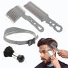 4PCS Blend Friend Fade Comb Set,Barber Fade Comb, Self Haircut Kit for Men, Haircut Gradient Hair Comb Compatible withall Hair Clippers Barber Accessories,for Home,Salon(Gray) view 2
