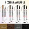 Magic Eyebrow Pencil, 2025 New Waterproof Microblading Eyebrow Pen, 4 Head Split Waterproof Long lasting Wild Eyebrow Pencil, Brows Eyebrow Pen for Natural Fine Stroke (Dark Brown) view 3