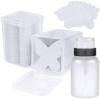 400pcs Nail Cotton Pads 1 Pull-Off Pump-Style Bottle Suitable for Nail Care Wipes, Nail Cleaning Pads, Mascara Extension Glue Cleaning Wipes, and Nail Care Product Sets (White) view 1