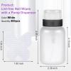 400pcs Nail Cotton Pads 1 Pull-Off Pump-Style Bottle Suitable for Nail Care Wipes, Nail Cleaning Pads, Mascara Extension Glue Cleaning Wipes, and Nail Care Product Sets (White) view 2