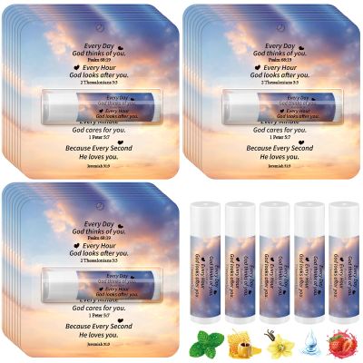 25 Pack Christmas Christian Gifts Bulk for Women Men Religious Lip Balms Bulk Church Party Favors Christmas Party Gifts Stocking Stuffers Bible Verse Study Supplies for Employee Staff Coworkers