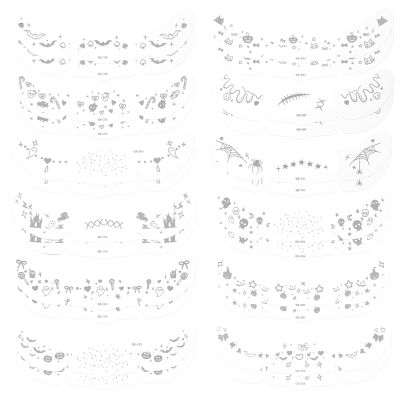 24pcs Freckles Makeup Patches, Waterproof Halloween Sparkle Freckle Tattoos Glitter Face Stickers for Women Masquerade Cosplay Music Festival Halloween Temporary Makeup Accessories (Silver)