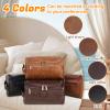 3-in-1 unisex PU toiletry bag: laser engraving & detachable waterproof section. Great personalized gifts (groomsmen, Father's Day, birthdays)  ideal for travel, gym, camping. view 3
