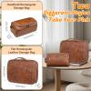 3-in-1 unisex PU toiletry bag: laser engraving & detachable waterproof section. Great personalized gifts (groomsmen, Father's Day, birthdays)  ideal for travel, gym, camping. view 4