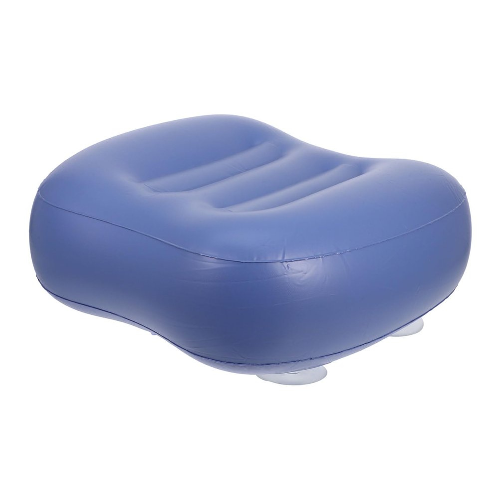 Baluue Inflatable Bath Cushion with Strong Suction Cups Portable Foldable Spa Seat Pad for Tub Neck and Back Support Non Slip Massage Pillow for Hot Tub and Shower Relaxation