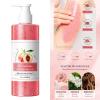 ACSUSS Peach Body Wash Scrub 300ml Exfoliating Cleanser for Women Men Hydrating Shower Gel for Soft Smooth Skin Daily Body Care view 3