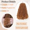 Haftaluv Yanky Twist Crochet Hair 12 Inch 9 Packs Pre Looped Mini Twist Yankee Twist Micro Yaki Twist Synthetic Curly Crochet Hair Extensions For Black Women (#30, 12 Inch) view 2