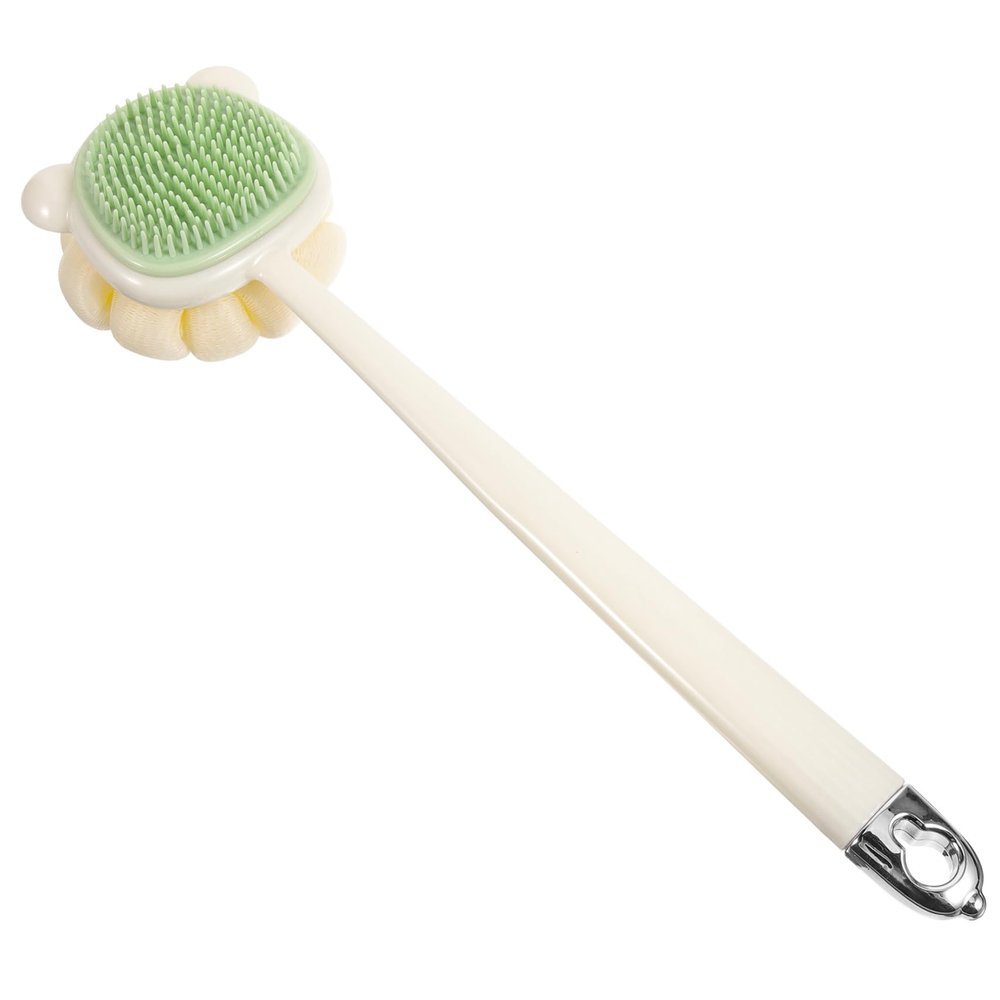 Baluue Long Handle Bath Brush with Soft Bristles for Back Scrubbing TPR Body Scrubber for Gentle Massage and Thorough Cleaning Ergonomic for Shower and Bath Use