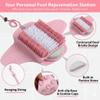 Efforest Shower Foot Scrubber Mat with Pumice Stone - Cleans, Smooths & Removes Dead Skin on Foot Without Bending, Foot Callus Remover with Non-Slip Suction Cups (Pink) view 2