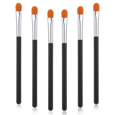 6PCS Extra Flat Round Eyebrow Concealer Brush, Flat Concealer Brush, Small Foundation Makeup Brushes Synthetic Contour Brushes for Blending Setting Buffing with Liquid, Cream, Powder Cosmetic