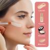 6PCS Extra Flat Round Eyebrow Concealer Brush, Flat Concealer Brush, Small Foundation Makeup Brushes Synthetic Contour Brushes for Blending Setting Buffing with Liquid, Cream, Powder Cosmetic view 4