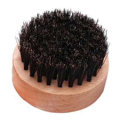 Baluue Wooden Handle Beard Brush Small Portable Boar Bristle Hair Styling Tool for Men Grooming and Shaping Facial Hair Travel Friendly Skin Safe Gift Choice