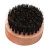 Baluue Wooden Handle Beard Brush Small Portable Boar Bristle Hair Styling Tool for Men Grooming and Shaping Facial Hair Travel Friendly Skin Safe Gift Choice view 1