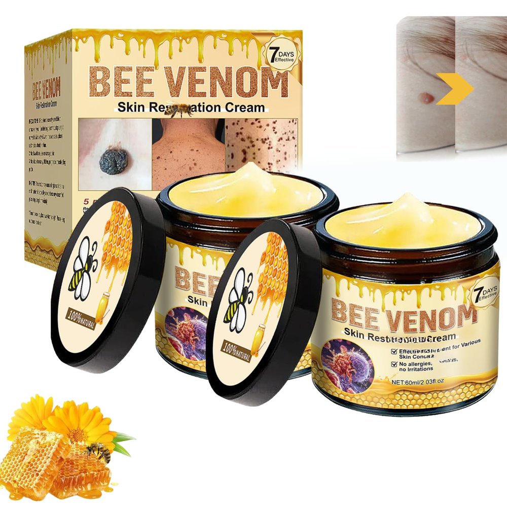 2PCS Bee Venom Skin Restoration Cream, Bee Venom Comprehensive Cream-50g, Firming Moisturizing For All Skin Typess