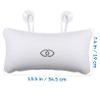 COOLHIYA PVC Inflatable Bath Pillow with Slip Suction Cups Spa Tub Cushion for Head and Neck Support Mesh Texture for Comfort and Massage White Bathroom Relaxation Accessory view 2
