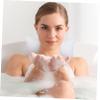COOLHIYA PVC Inflatable Bath Pillow with Slip Suction Cups Spa Tub Cushion for Head and Neck Support Mesh Texture for Comfort and Massage White Bathroom Relaxation Accessory view 3