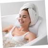 COOLHIYA PVC Inflatable Bath Pillow with Slip Suction Cups Spa Tub Cushion for Head and Neck Support Mesh Texture for Comfort and Massage White Bathroom Relaxation Accessory view 4