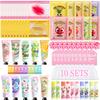 90 PCS Spa Party Supplies for Girls, Include 10 PCS Lip Mask, Eye Mask, Facial Masks, Lip Balm, Hand Cream, Scrunchie, Compressed Towel, Organza Bag, Cards, Spa Birthday Party Supplies for Girls view 1