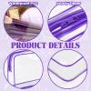 CHICAUP 6 Pieces Clear Makeup Bags Bulk TSA Approved Toiletry Bag for Travel PVC Waterproof Clear Cosmetic Pouch with Zipper for Men and Women Carry-on Travel Essentials (Purple) view 3