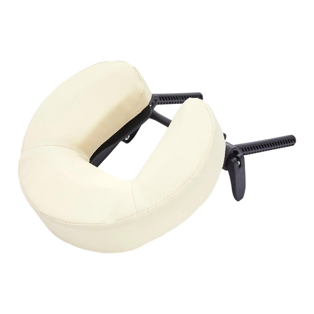 FashionCha Massage Bed Face Cradle Easy to Install with Headrest Face Pillow SPA Facial Cradle Universal Holder Stand for SPA Bed, White