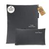 BADESOFA Luxury Bath Pillow Set 2-Piece  Large Back Pillow & Foot Pillow for Tub  Spa-Grade Comfort for Head, Neck, Back & Feet  Quick Drying Bathtub Cushion Set in Charcoal view 1